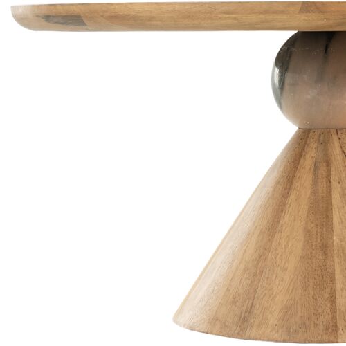 Leda 60" Dining Table, Smoked Honey 8 Leda 60" Dining Table, Smoked Honey