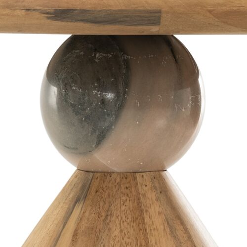 Leda 60" Dining Table, Smoked Honey 9 Leda 60" Dining Table, Smoked Honey