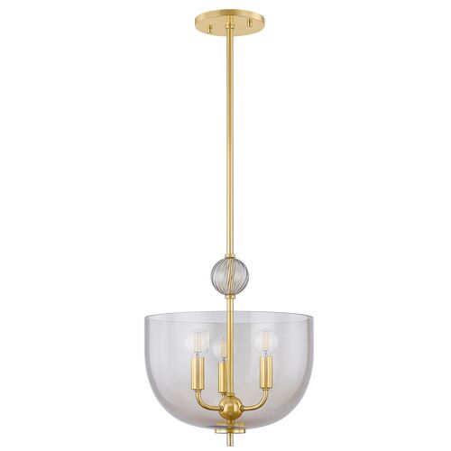 Nellis Glass Pendant, Plated Bronze/Aged Brass 1 Nellis Glass Pendant, Plated Bronze/Aged Brass