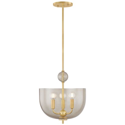 Nellis Glass Pendant, Plated Bronze/Aged Brass 3 Nellis Glass Pendant, Plated Bronze/Aged Brass