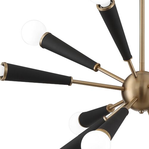 Zodiac 12-Light Chandelier, Aged Brass 4 Zodiac 12-Light Chandelier, Aged Brass