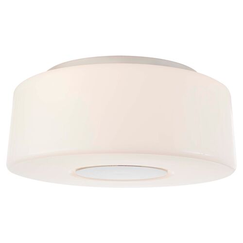 Acme Flush Mount, Polished Nickel