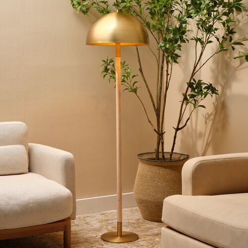 Merlin Dome Floor Lamp, Brass 2 Merlin Dome Floor Lamp, Brass