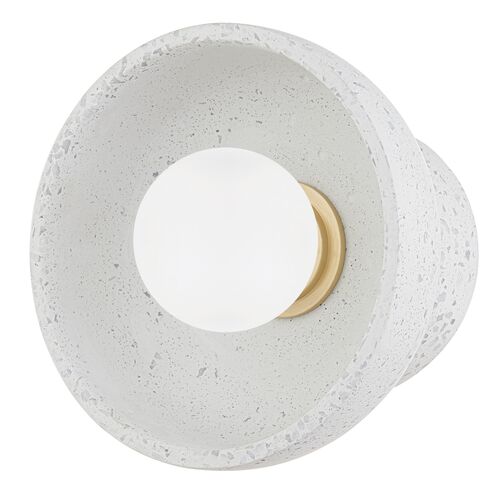 Margaret 8" Terrazzo Wall Sconce, White 1 Margaret 8" Terrazzo Wall Sconce, White