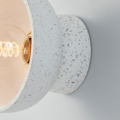 Margaret 8" Terrazzo Wall Sconce, White 3 Margaret 8" Terrazzo Wall Sconce, White