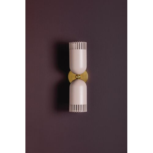 Liba 2-Light Wall Sconce, Aged Brass/Soft Peignoir 5 Liba 2-Light Wall Sconce, Aged Brass/Soft Peignoir
