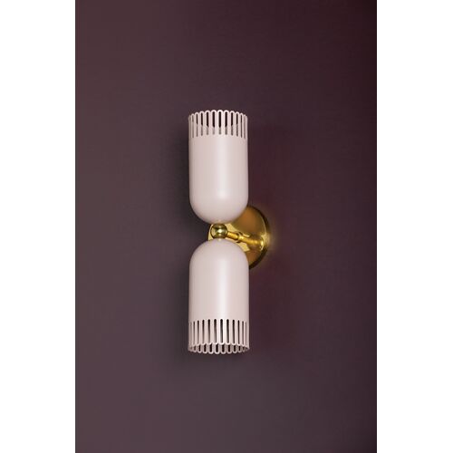 Liba 2-Light Wall Sconce, Aged Brass/Soft Peignoir 6 Liba 2-Light Wall Sconce, Aged Brass/Soft Peignoir