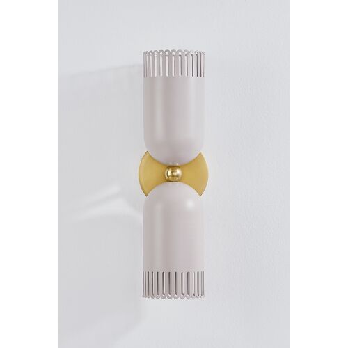 Liba 2-Light Wall Sconce, Aged Brass/Soft Peignoir 8 Liba 2-Light Wall Sconce, Aged Brass/Soft Peignoir