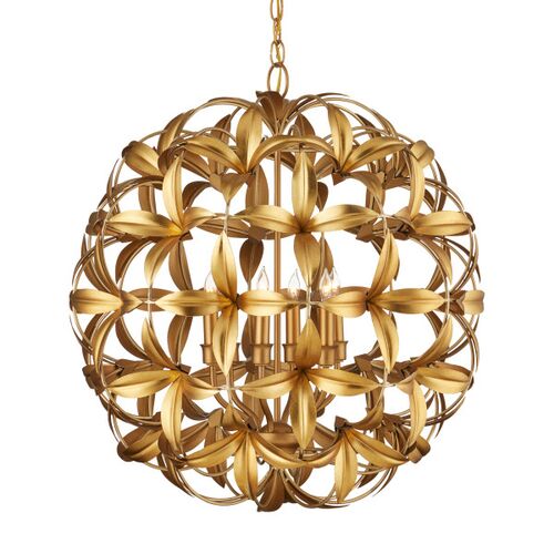 Helenium Orb Chandelier, Gold 3 Helenium Orb Chandelier, Gold