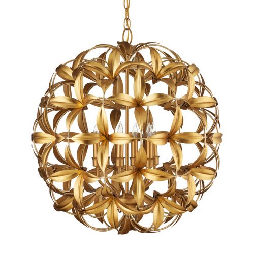 Helenium Orb Chandelier, Gold 4 Helenium Orb Chandelier, Gold