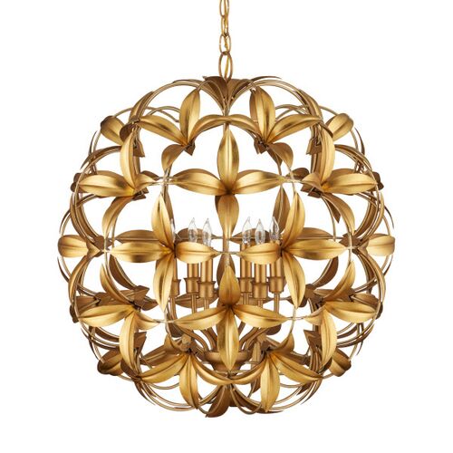 Helenium Orb Chandelier, Gold 5 Helenium Orb Chandelier, Gold