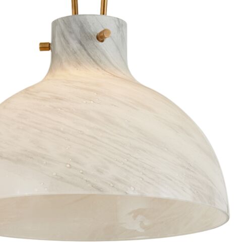 Joaquin Chandelier, Patina Brass/Luna Glass 7 Joaquin Chandelier, Patina Brass/Luna Glass