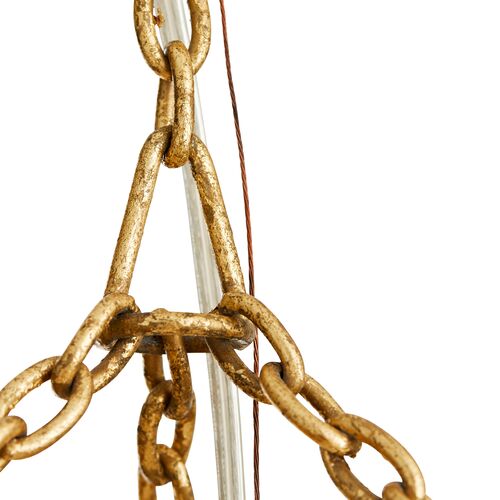 Prescott Two-Tiered Iron Chandelier, Gold 5 Prescott Two-Tiered Iron Chandelier, Gold