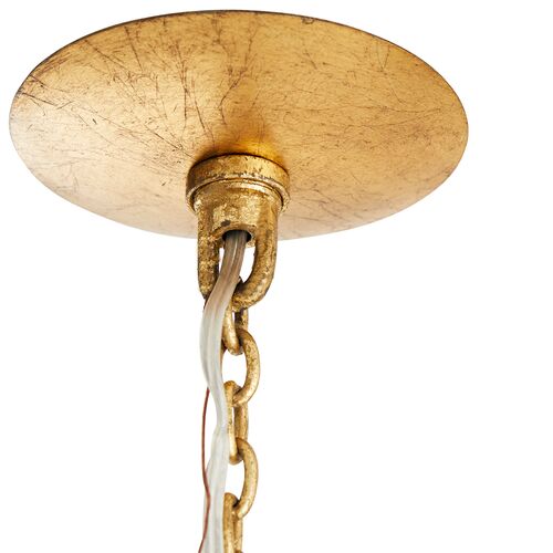 Prescott Two-Tiered Iron Chandelier, Gold 6 Prescott Two-Tiered Iron Chandelier, Gold