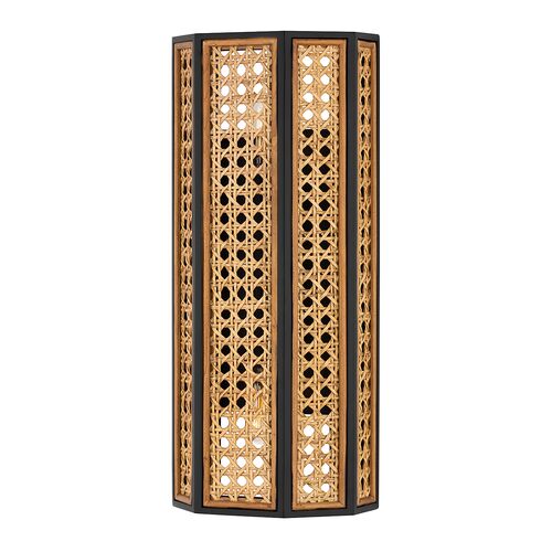 Georgia Rattan Wall Sconce, Natural/Old Bronze 1 Georgia Rattan Wall Sconce, Natural/Old Bronze