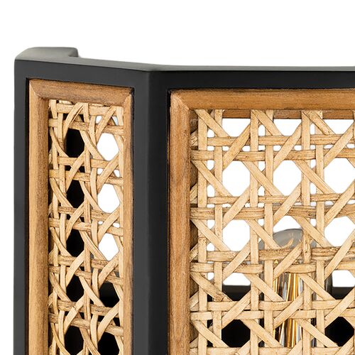 Georgia Rattan Wall Sconce, Natural/Old Bronze 5 Georgia Rattan Wall Sconce, Natural/Old Bronze