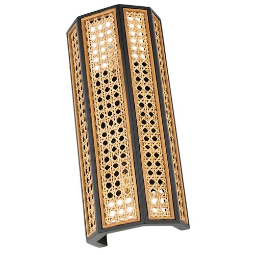 Georgia Rattan Wall Sconce, Natural/Old Bronze 6 Georgia Rattan Wall Sconce, Natural/Old Bronze