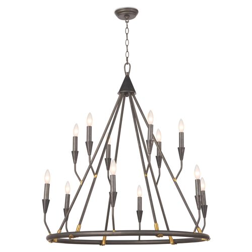 Sierra Chandelier, Blackened Steel 1 Sierra Chandelier, Blackened Steel