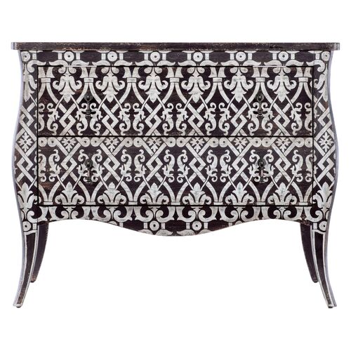 Americana 2-Drawer Bombay Accent Chest, Molasses/White 2 Americana 2-Drawer Bombay Accent Chest, Molasses/White