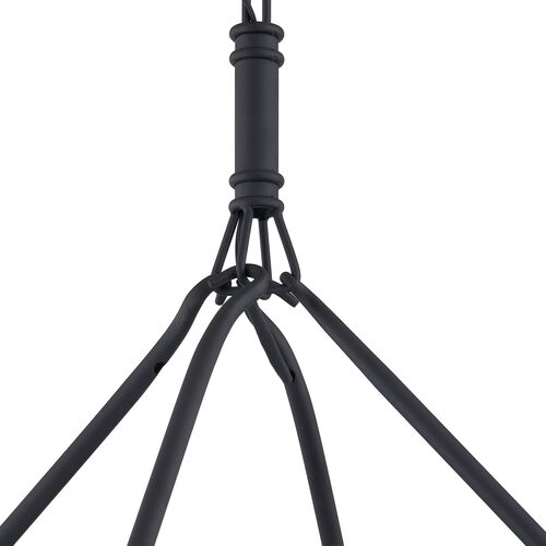 Sora Single Ring Outdoor Chandelier, Textured Black 2 Sora Single Ring Outdoor Chandelier, Textured Black