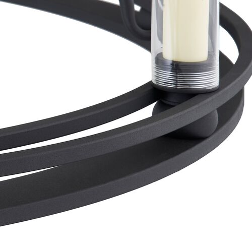Sora Single Ring Outdoor Chandelier, Textured Black 3 Sora Single Ring Outdoor Chandelier, Textured Black