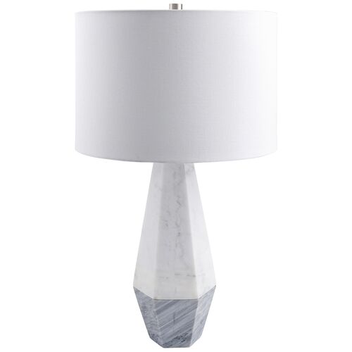 Skyla Marble Table Lamp, Gray/White 1 Skyla Marble Table Lamp, Gray/White