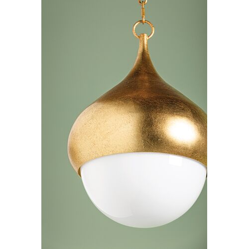 Delta 17" Pendant, Vintage Gold Leaf 3 Delta 17" Pendant, Vintage Gold Leaf