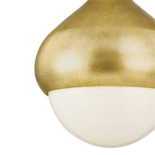 Delta 17" Pendant, Vintage Gold Leaf 5 Delta 17" Pendant, Vintage Gold Leaf