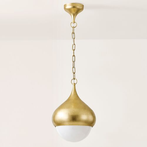 Delta 17" Pendant, Vintage Gold Leaf 8 Delta 17" Pendant, Vintage Gold Leaf