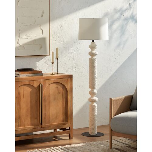 Merek Floor Lamp, White 2 Merek Floor Lamp, White