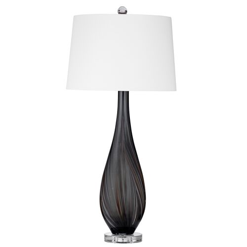Billy Glass Table Lamp, Black 1 Billy Glass Table Lamp, Black