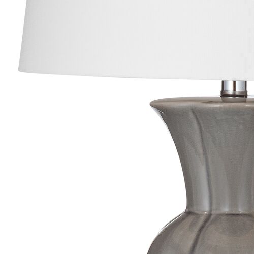 Imani Ceramic Table Lamp, Gray 2 Imani Ceramic Table Lamp, Gray