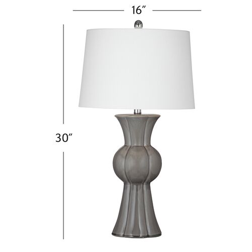 Imani Ceramic Table Lamp, Gray 4 Imani Ceramic Table Lamp, Gray
