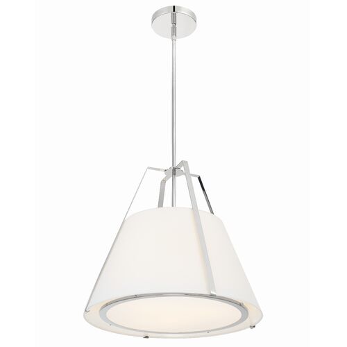 Fulton 3 Light Chandelier, Polished Nickel 12 Fulton 3 Light Chandelier, Polished Nickel
