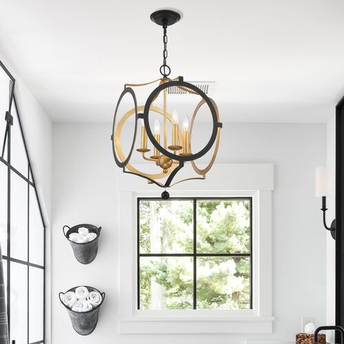 Odelle Chandelier, Matte Black 2 Odelle Chandelier, Matte Black