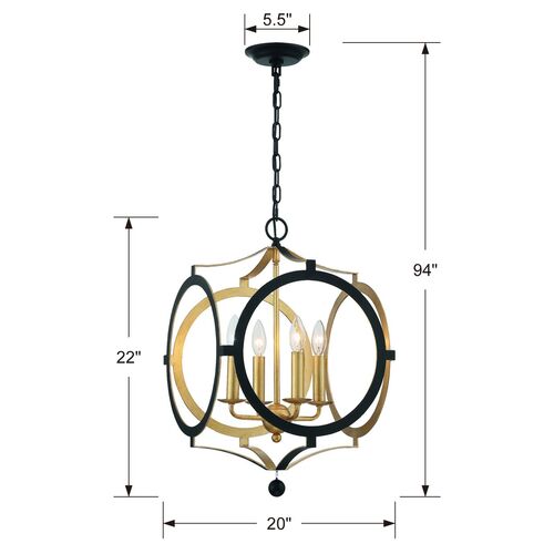 Odelle Chandelier, Matte Black 7 Odelle Chandelier, Matte Black