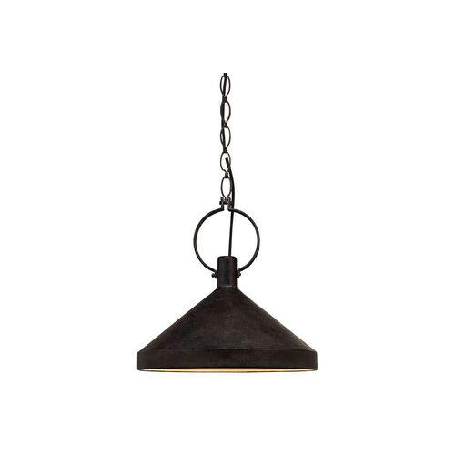 Limoges Large Pendant, Aged Iron 1 Limoges Large Pendant, Aged Iron