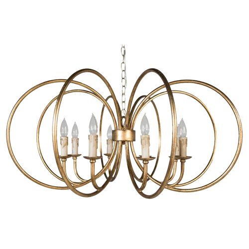 Alta Chandelier, Antiqued Gold 1 Alta Chandelier, Antiqued Gold