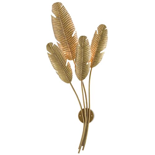 Tropical Wall Sconce, Vintage Brass 1 Tropical Wall Sconce, Vintage Brass