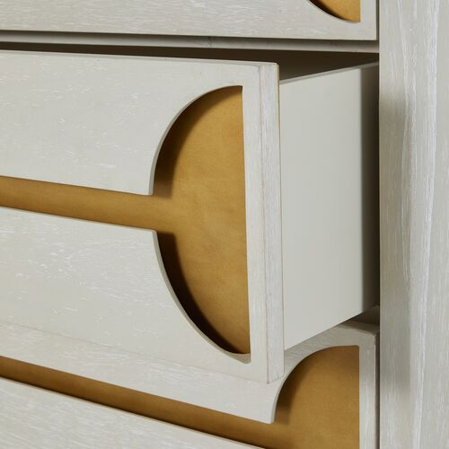 Kaitlin 3-Drawer Chest, Stained Brass/Cerused White 7 Kaitlin 3-Drawer Chest, Stained Brass/Cerused White
