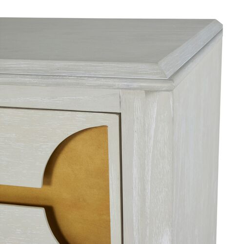 Kaitlin 3-Drawer Chest, Stained Brass/Cerused White 8 Kaitlin 3-Drawer Chest, Stained Brass/Cerused White