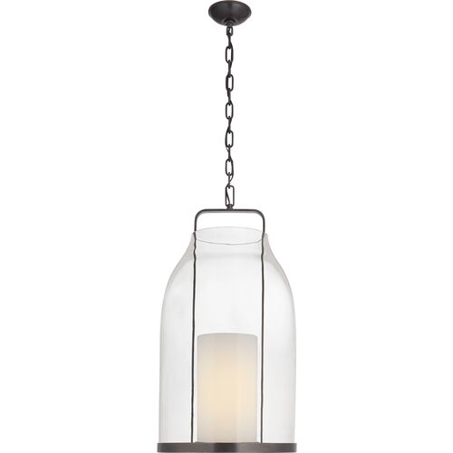 Ollie Large Glass Lantern, Bronze 1 Ollie Large Glass Lantern, Bronze