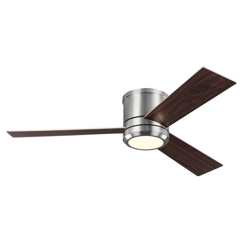 Clarity LED Ceiling Fan, Brushed Steel