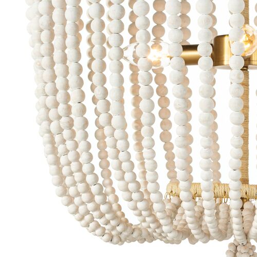 Milos Beaded Chandelier, White 4 Milos Beaded Chandelier, White
