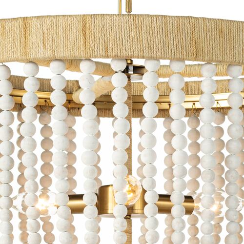 Milos Beaded Chandelier, White 5 Milos Beaded Chandelier, White