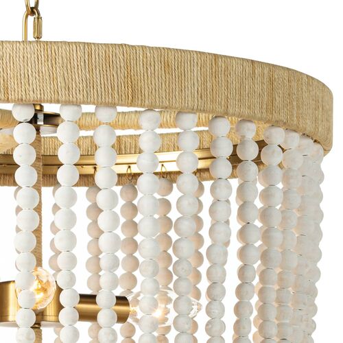 Milos Beaded Chandelier, White 6 Milos Beaded Chandelier, White