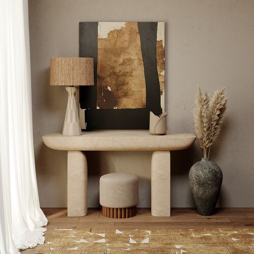 Palma Ceramic Table Lamp, Abaca/Graphic White 10 Palma Ceramic Table Lamp, Abaca/Graphic White