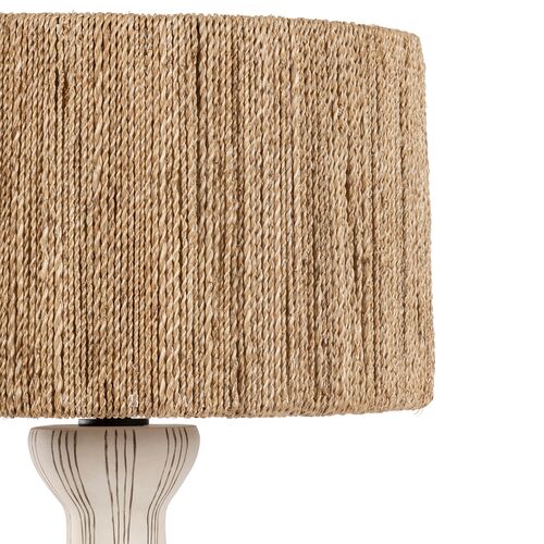 Palma Ceramic Table Lamp, Abaca/Graphic White 12 Palma Ceramic Table Lamp, Abaca/Graphic White
