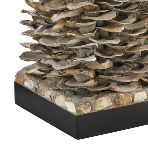 Villamare Oyster Shell Table Lamp, Natural Satin Black 2 Villamare Oyster Shell Table Lamp, Natural Satin Black