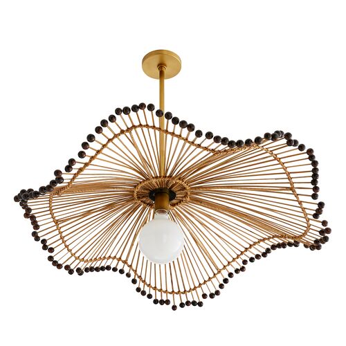 Waverly Rattan Pendant, Neutral 1 Waverly Rattan Pendant, Neutral